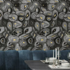 Preciosa Black Geode and Gold Porcelain Tile | Tile Club