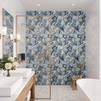 Preciosa Blue Geode and Gold Porcelain Tile | Tile Club