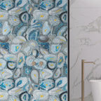 Preciosa Blue Geode and Gold Porcelain Tile | Tile Club