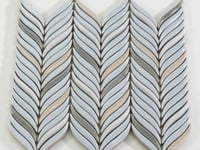 Chateau Blue Sprig Ceramic Mosaic Tile