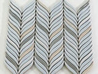 Chateau Blue Sprig Ceramic Mosaic Tile Sample