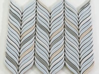 Chateau Blue Sprig Ceramic Mosaic Tile Sample