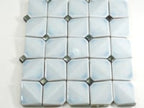 Chateau Blue Square Ceramic Mosaic Tile Sample