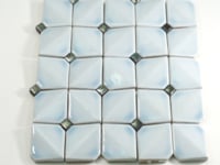 Chateau Blue Square Ceramic Mosaic Tile Sample