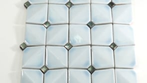 Chateau Blue Square Ceramic Mosaic Tile