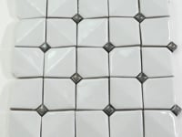 Chateau White Square Ceramic Mosaic Tile