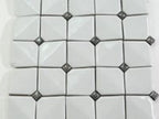 Chateau White Square Ceramic Mosaic Tile Sample