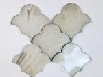 Sea Glass Cloud Platinum White Mosaic Tile