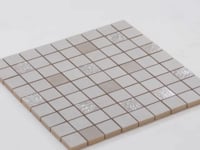 Mistery White Textured Ceramic Mosaic Tile Sample