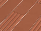 Groove Terracotta Deco Gloss Ceramic Subway Tile