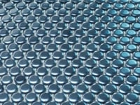 Metallic Blue Buttons Porcelain Penny Round Tile Sample