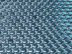 Metallic Blue Buttons Porcelain Penny Round Tile Sample