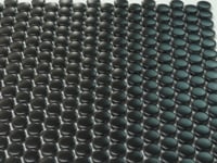 Matte Black Buttons Porcelain Penny Round Tile Sample