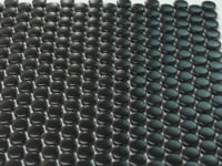 Matte Black Buttons Porcelain Penny Round Tile