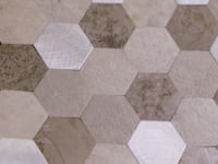 1.25" Silver and Beige Hexagon Peel and Stick Tile