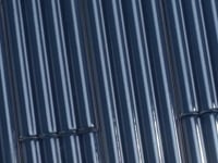 Groove Navy Deco Gloss Ceramic Subway Tile