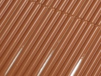 Groove Terra Cotta Deco Gloss Ceramic Subway Tile