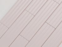 Groove Pink Deco Gloss Ceramic Subway Tile