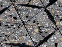 Black and Gray Terrazzo Geometric Mosaic Tile