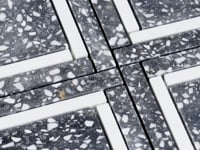 Gray and White Terrazzo Square Mosaic Tile