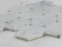 Victoria White Carrara Hexagon Marble Tile