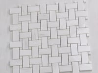 Dolomite White Basket Weave Marble Mosaic Tile