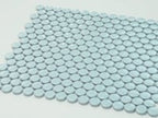 Pale Blue Buttons Porcelain Penny Round Tile Sample