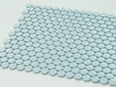 Pale Blue Buttons Porcelain Penny Round Tile