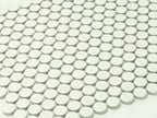 Matte White Buttons Porcelain Penny Round Tile Sample