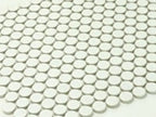 Matte White Buttons Porcelain Penny Round Tile