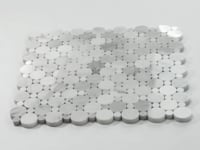 Eastern White Circles Marble Tile