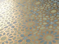 Amira Regal Green and Gold Patterned Porcelain Tile
