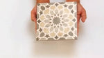 Amira Regal Taupe and Gold Patterned Porcelain Tile