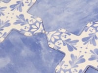 Santa Barbara Sky Blue Star Ceramic Tile | Star and Cross Pattern Tile