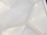 Prism Pearl Beveled Hexagon Glass Mosaic Tile