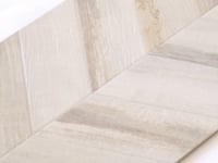 Spiga Olson Blanco Wood-Look Chevron Porcelain Tile Sample