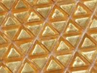 Illumine Gold Foil Triangle Glass Mosaic Tile