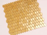 Illumine Gold Foil Picket Glass Mosaic Tile