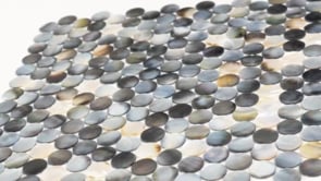 Mother Of Pearl Deep Sea Penny Rounds Mosaic Tile