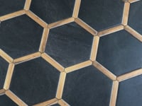 Montura Charcoal Concrete Porcelain Hexagon Tile Sample