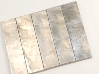 Molten Pewter Brick Ceramic Subway Tile Sample