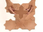 Carmel Terracotta Porcelain Cross Tile Sample Piece