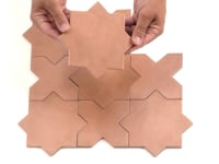 Carmel Terracotta Porcelain Star Tile Sample Piece