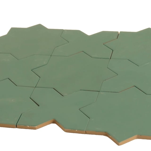 Carmel Sage Green Porcelain Cross Tile
