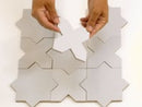 Carmel Light Gray Porcelain Cross Tile