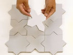 Carmel Light Gray Porcelain Cross Tile