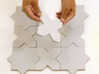 Carmel Light Gray Porcelain Cross Tile Sample Piece