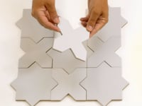Carmel Light Gray Porcelain Cross Tile Sample Piece