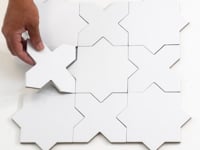 Carmel Matte White Porcelain Cross Tile Sample Piece