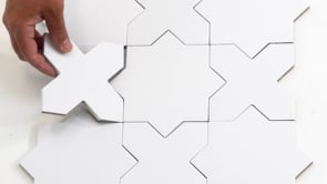 Carmel Matte White Porcelain Cross Tile